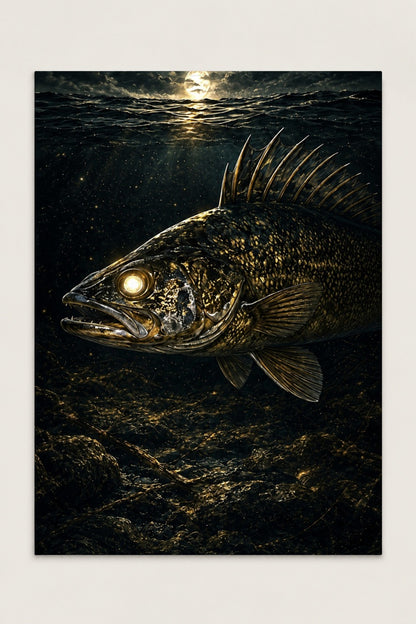 Nightfall Timber Walleye Fleece Throw