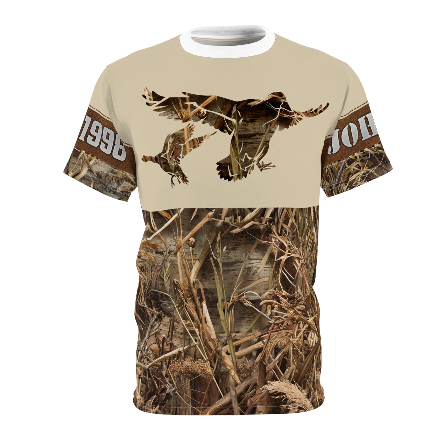Marshland Waterfowl Hunter Personalized Unisex Cut & Sew Tee