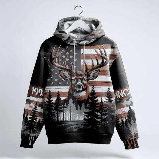 American Whitetail Patriot Personalized Hoodie