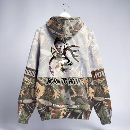 Buck Hunter Camo Personalized Hoodie