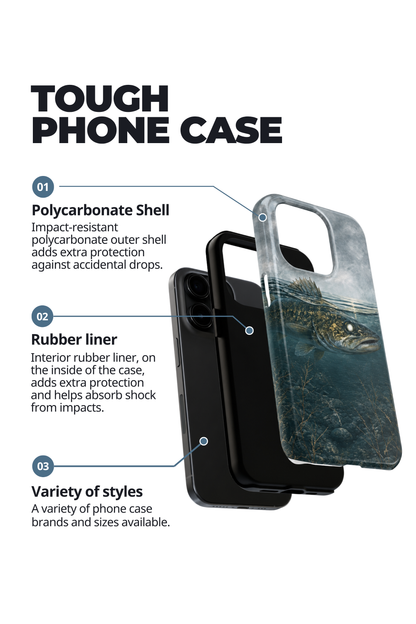 Tough Phone Case - Clear Flats Redfish Hunt
