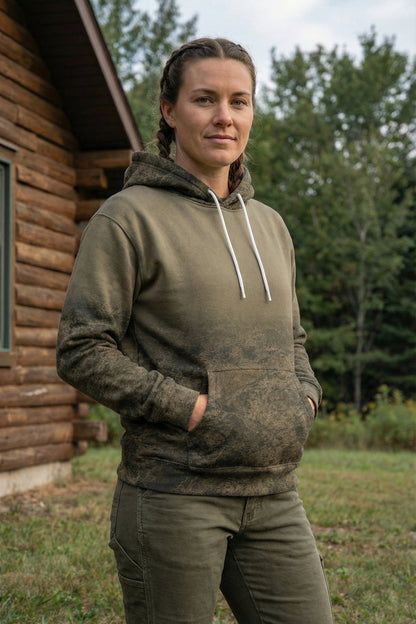 Hunter Fleece Hoodie - Wisconsin Mudland - WL45