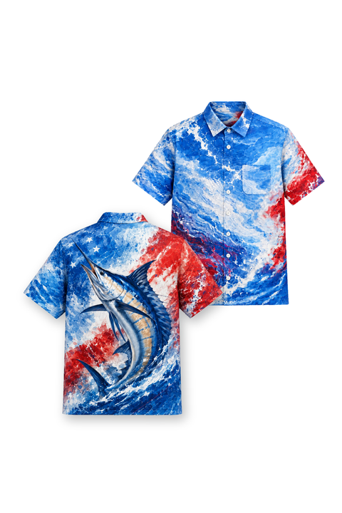 Short Sleeve Shirt - Freedom Strike Marlin 🇺🇸