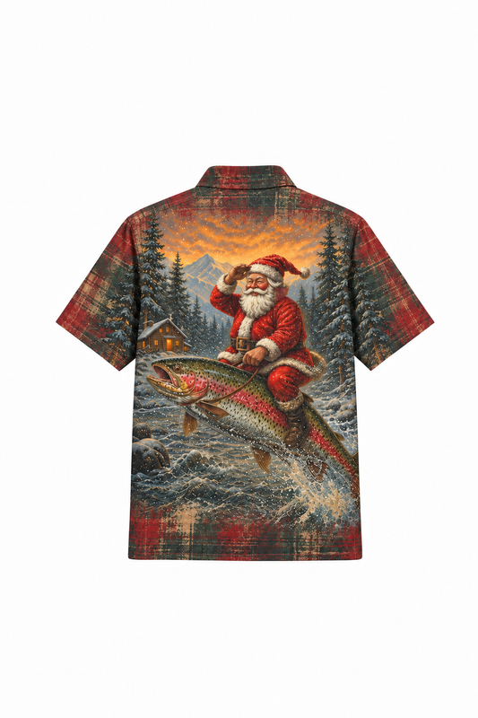 SSS403K back Santa trout artwork