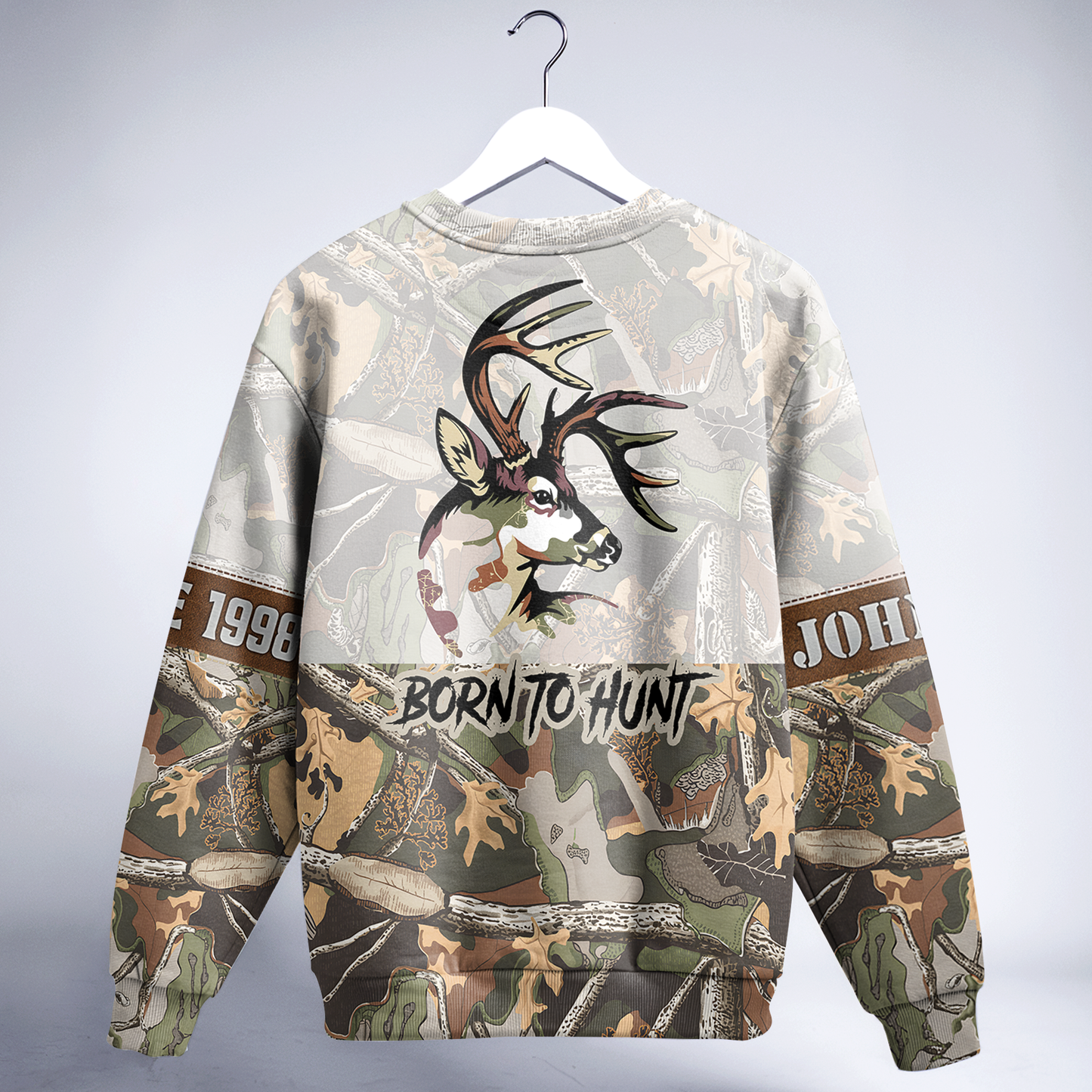 Buck Hunter Camo Personalized Unisex Sweatshirt
