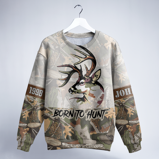 Buck Hunter Camo Personalized Unisex Sweatshirt