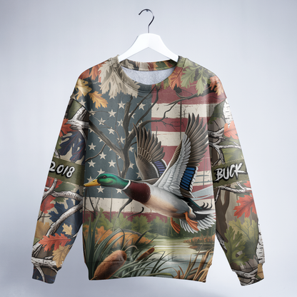American Mallard Patriot Personalized Unisex Sweatshirt