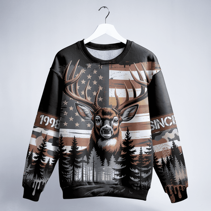 American Whitetail Patriot Personalized Unisex Sweatshirt