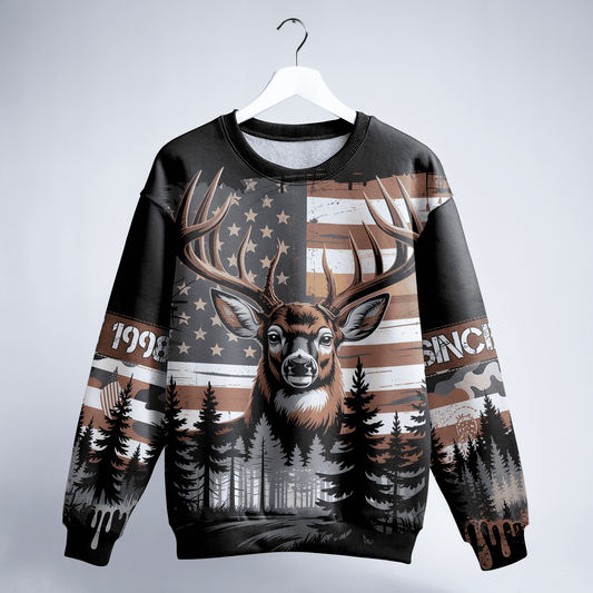 American Whitetail Patriot Personalized Unisex Sweatshirt