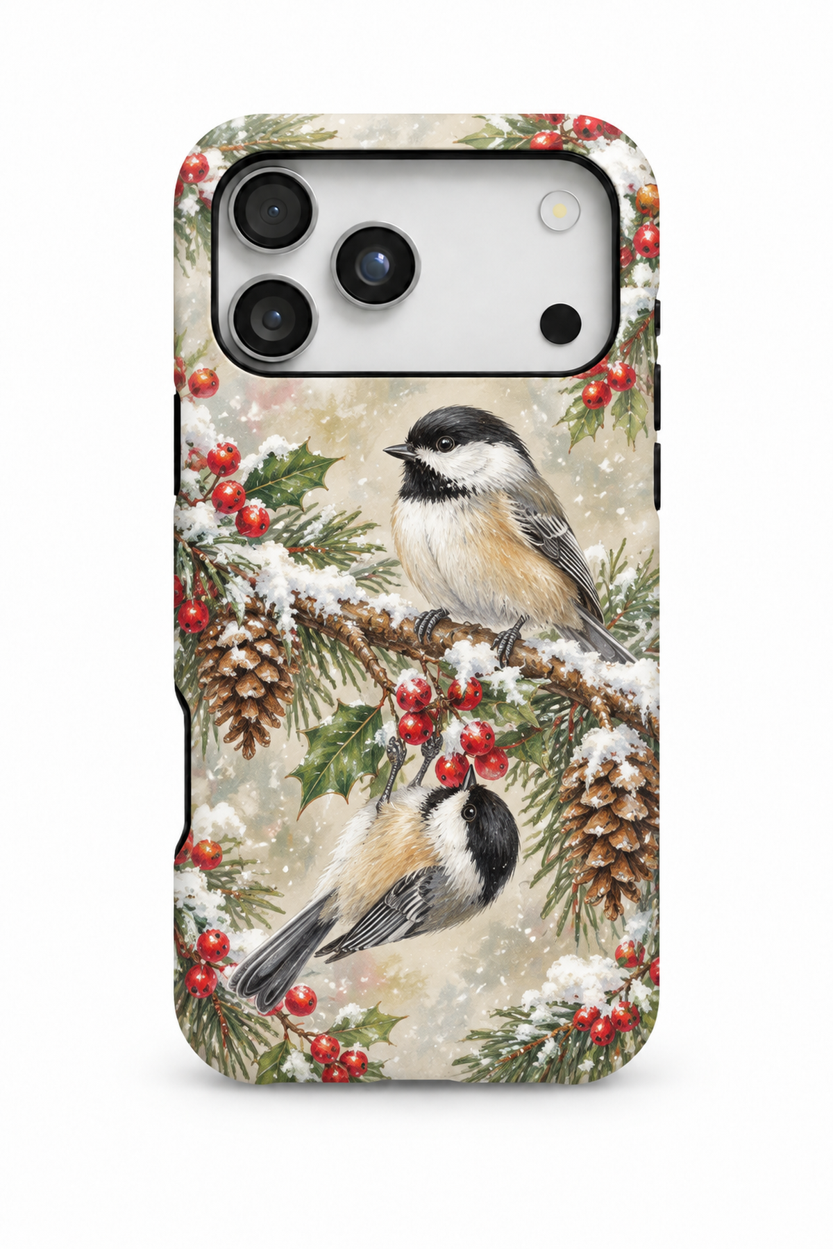 Chickadees Pine and Holly - TPC09XM