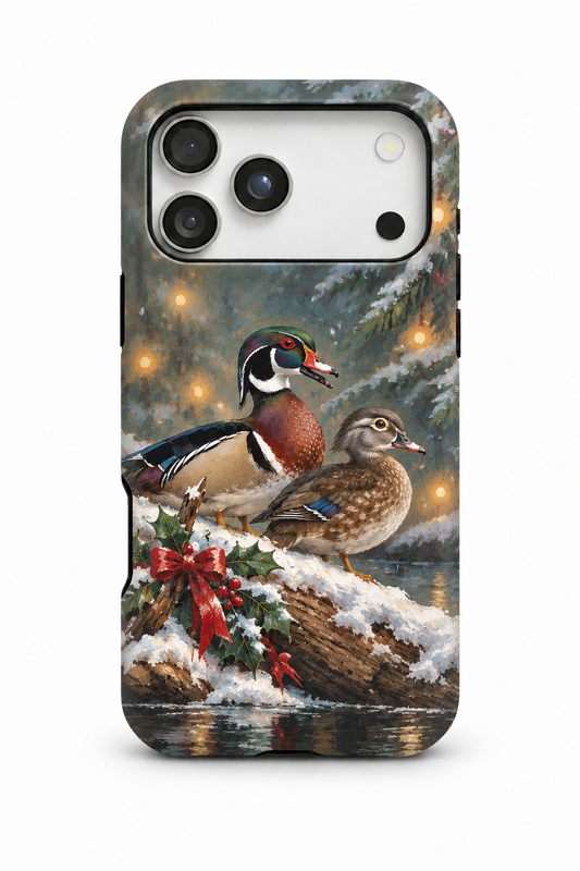 Wood Duck Holly Log Noel - TPC25XM