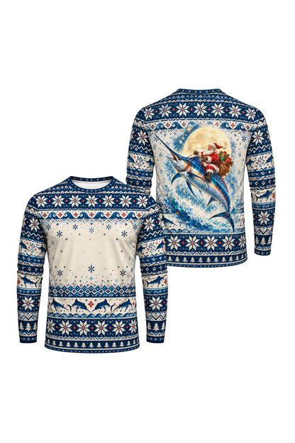 Performance Fishing Long Sleeve - Moonlit Marlin Sleigh - ULS368V image 1