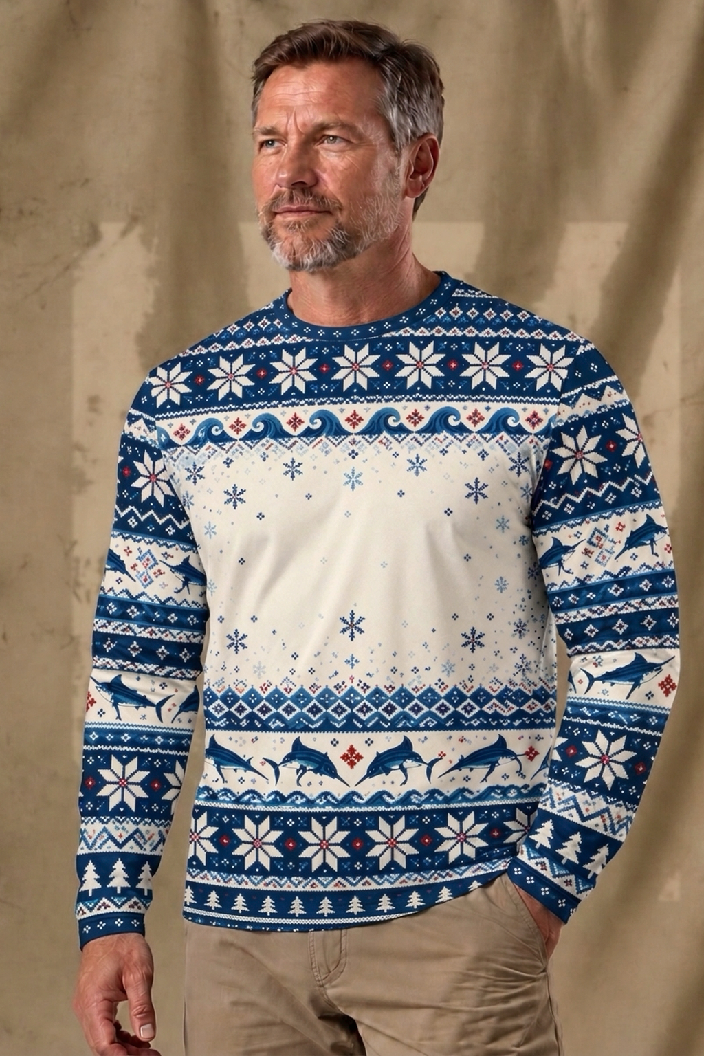 Performance Fishing Long Sleeve - Moonlit Marlin Sleigh - ULS368V image 3