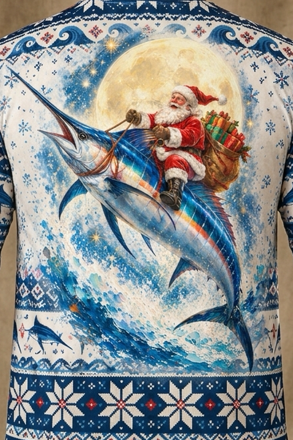 Performance Fishing Long Sleeve - Moonlit Marlin Sleigh - ULS368V image 4