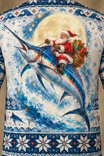 Performance Fishing Long Sleeve - Moonlit Marlin Sleigh - ULS368V image 4