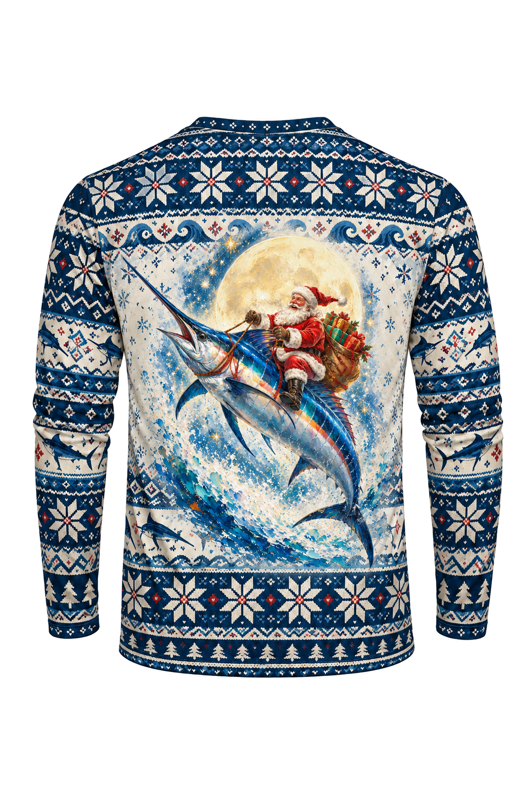 Performance Fishing Long Sleeve - Moonlit Marlin Sleigh - ULS368V image 5