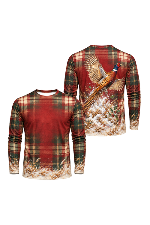 Performance Hunting Long Sleeve - Snow Field Rooster Flush - ULS369V image 1