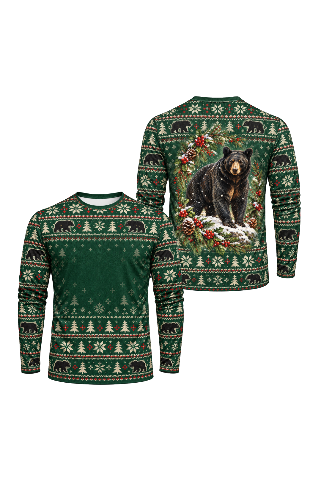 Performance Hunting Long Sleeve - Wreath Black Bear - ULS370V image 1