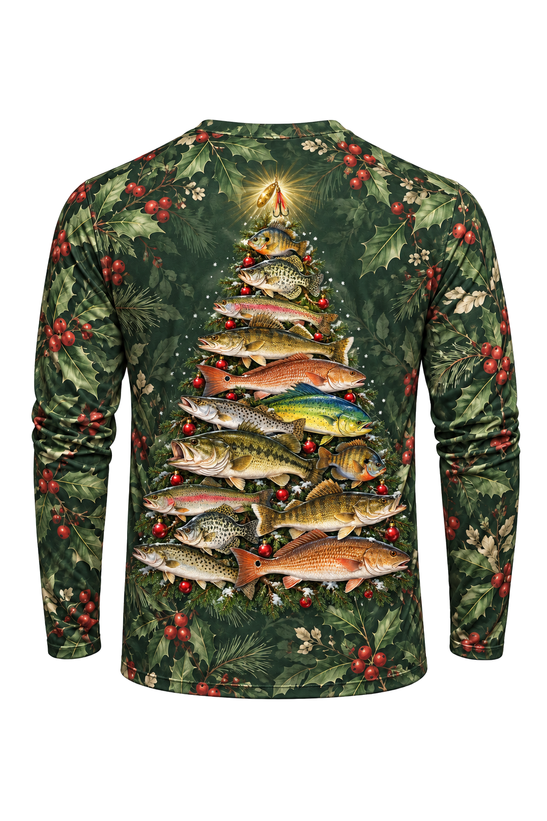 Performance Fishing Long Sleeve - Merry Fishmas Tree - ULS371V image 5