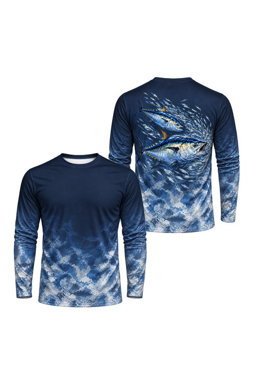 Performance Fishing Long Sleeve - Bluefin Refraction Fade - ULS373V image 1