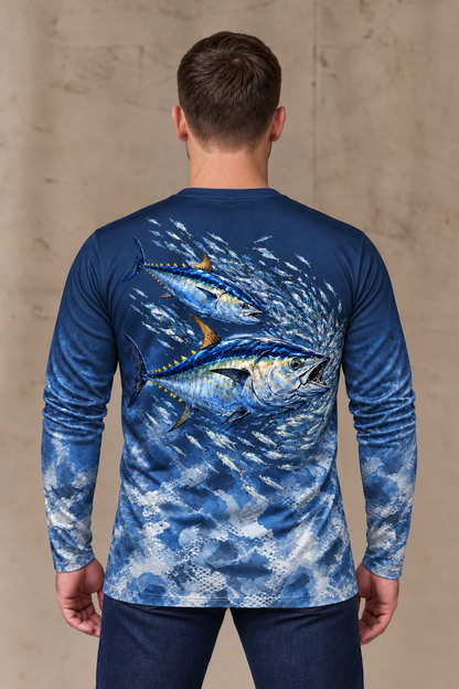 Performance Fishing Long Sleeve - Bluefin Refraction Fade - ULS373V image 2