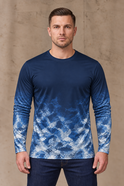 Performance Fishing Long Sleeve - Bluefin Refraction Fade - ULS373V image 3