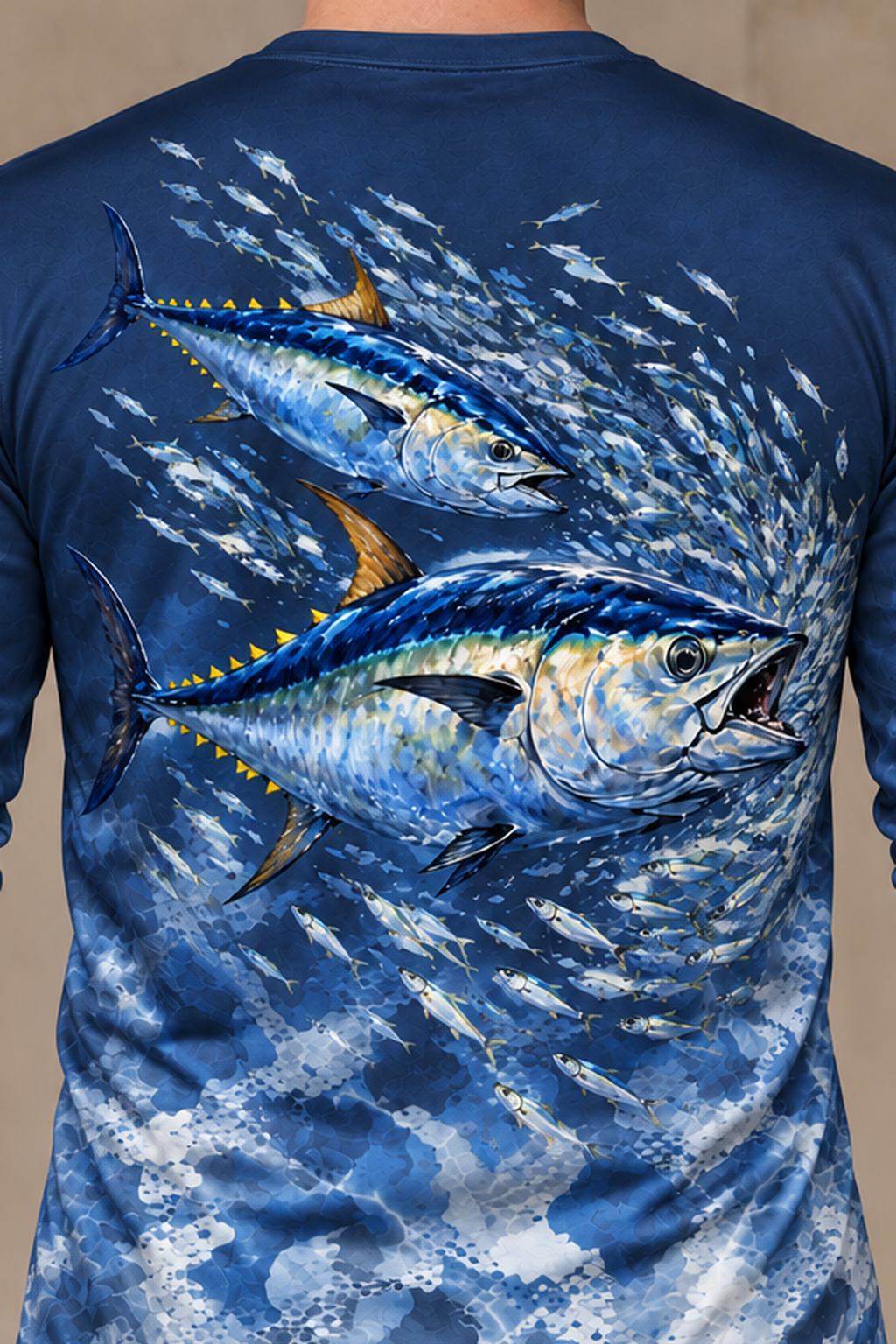 Performance Fishing Long Sleeve - Bluefin Refraction Fade - ULS373V image 4
