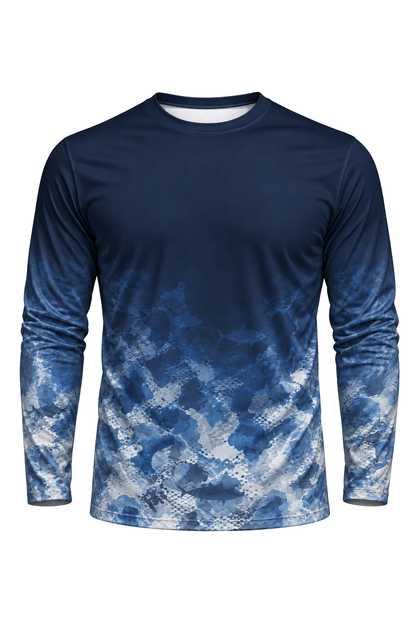 Performance Fishing Long Sleeve - Bluefin Refraction Fade - ULS373V image 6