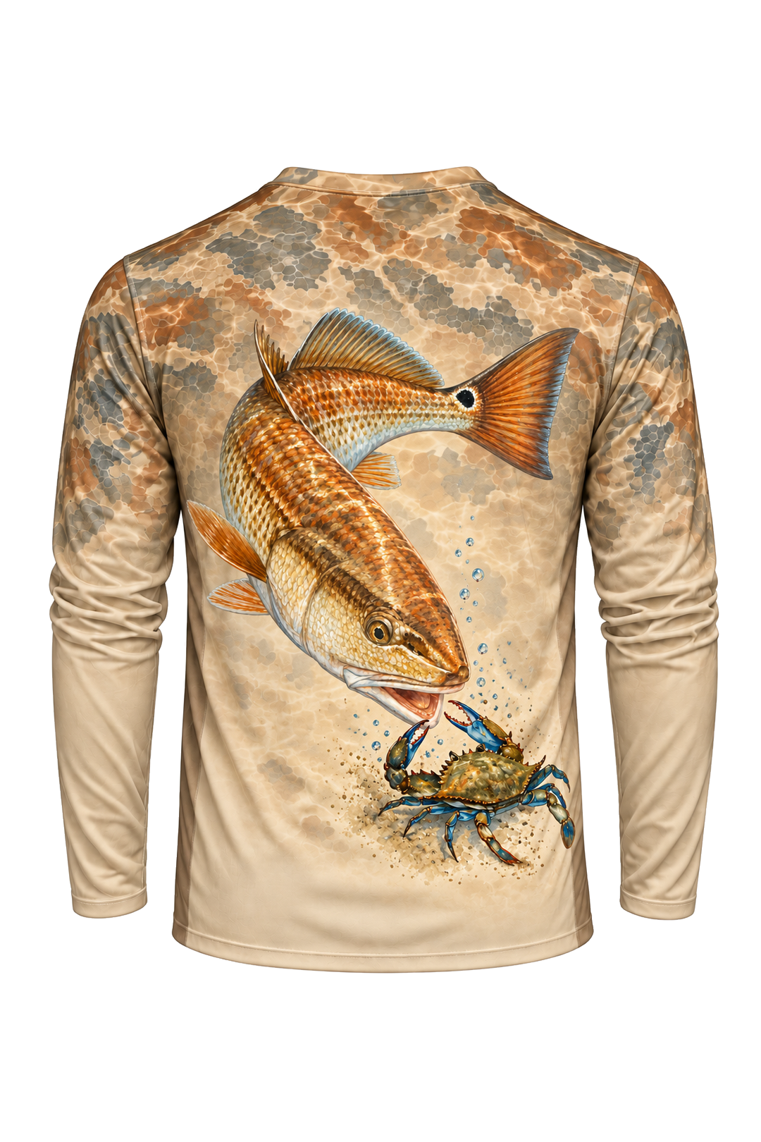 Performance Fishing Long Sleeve - Redfish Marsh Camo Top - ULS374V image 5