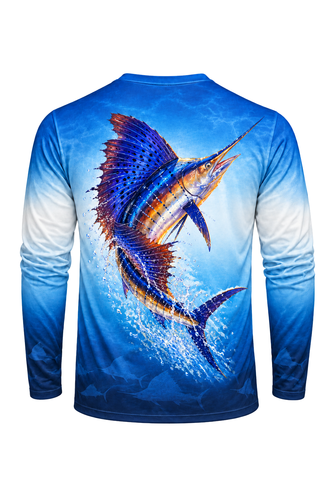 Performance Fishing Long Sleeve - Sailfish Ombre Bands - ULS375V image 5