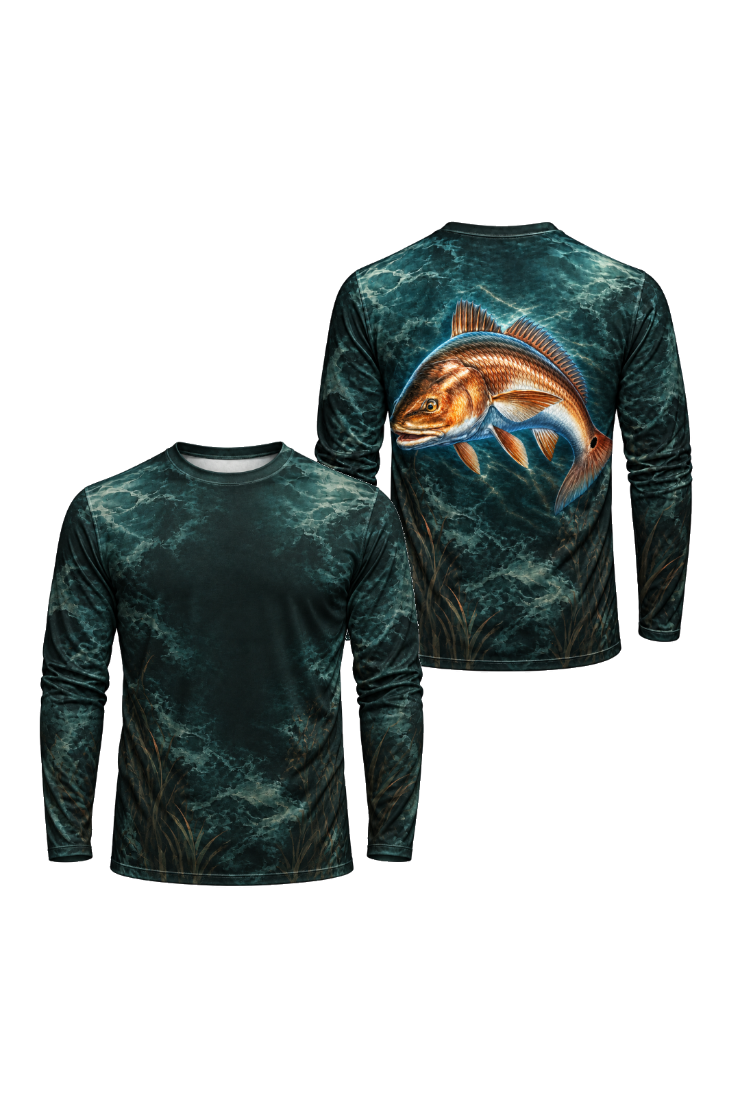 Performance Fishing Long Sleeve - Midnight Redfish - ULS377V image 1