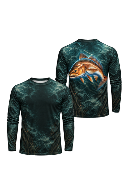Performance Fishing Long Sleeve - Midnight Redfish - ULS377V image 1