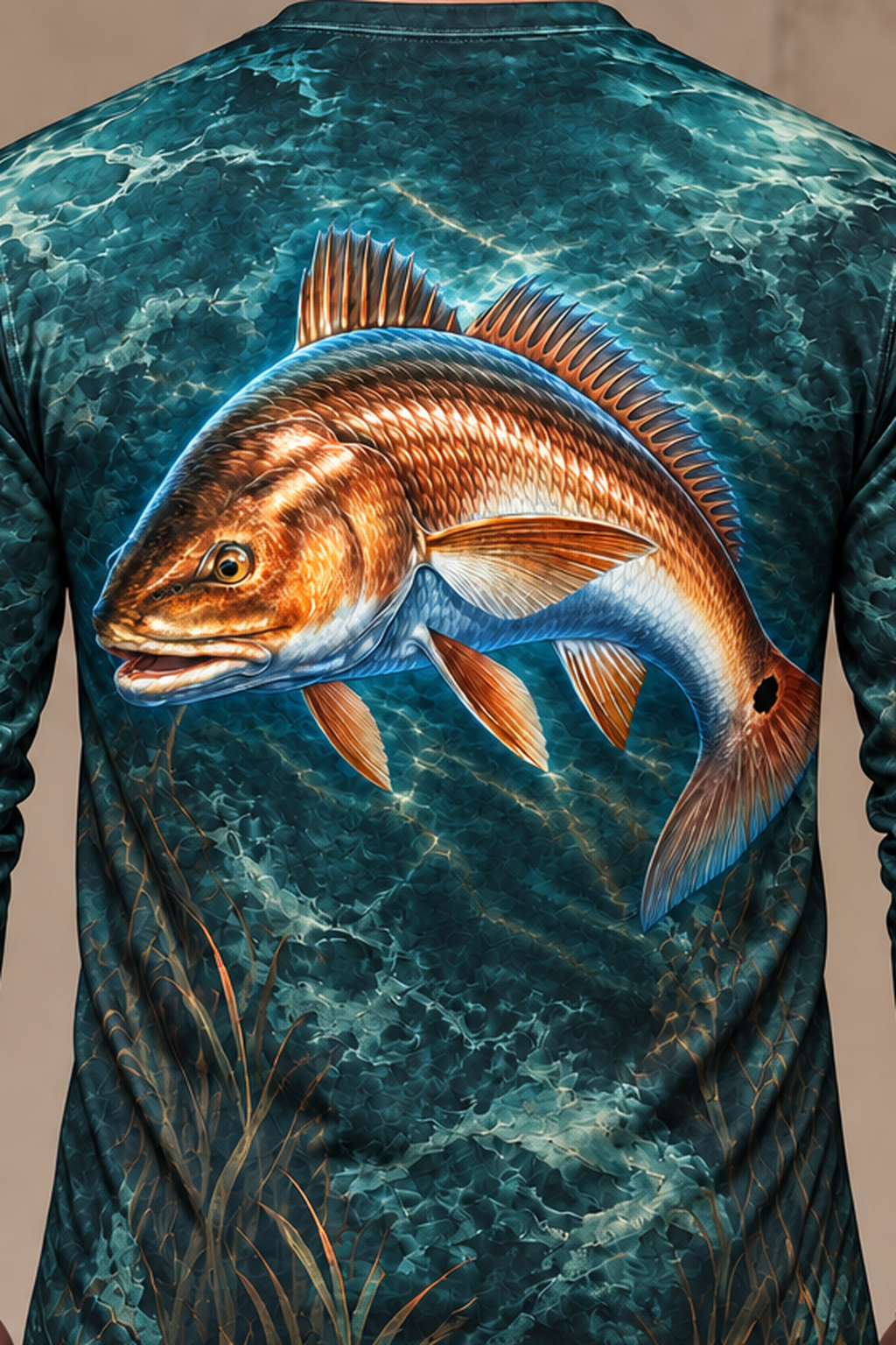 Performance Fishing Long Sleeve - Midnight Redfish - ULS377V image 4