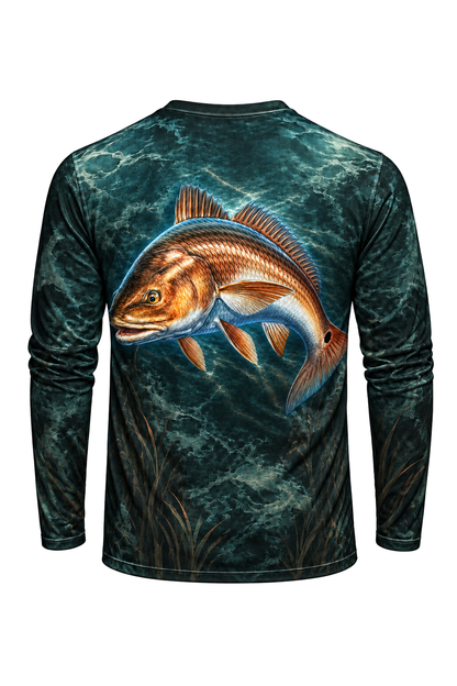 Performance Fishing Long Sleeve - Midnight Redfish - ULS377V image 5