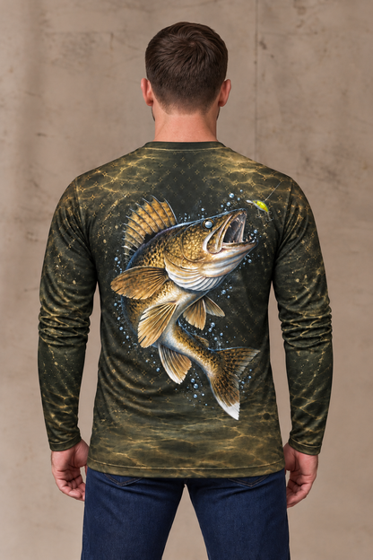 Performance Fishing Long Sleeve - Walleye Night Bite - ULS378V image 2