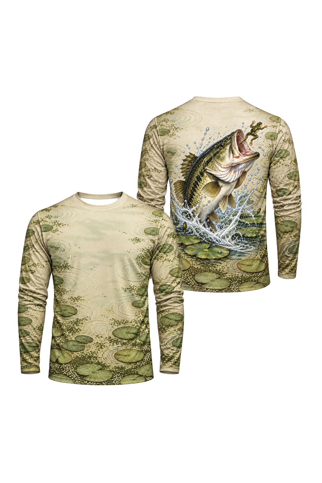 Performance Fishing Long Sleeve - Pencil Bass Blowup - ULS383V image 1