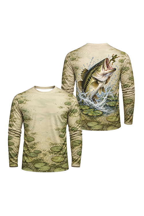 Performance Fishing Long Sleeve - Pencil Bass Blowup - ULS383V image 1