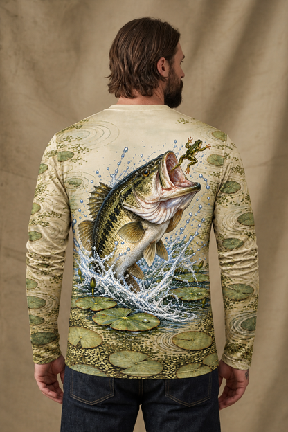 Performance Fishing Long Sleeve - Pencil Bass Blowup - ULS383V image 2