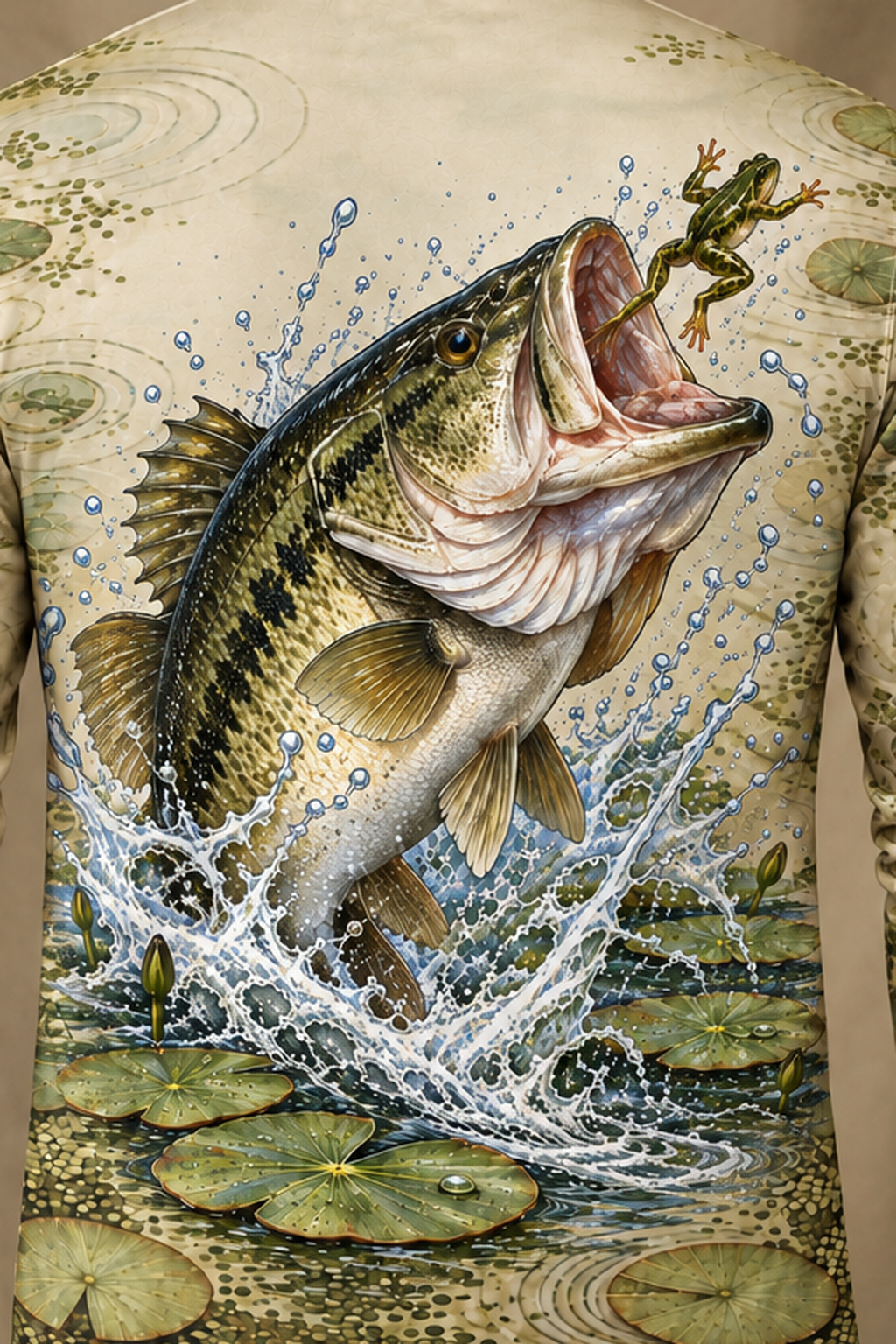 Performance Fishing Long Sleeve - Pencil Bass Blowup - ULS383V image 4