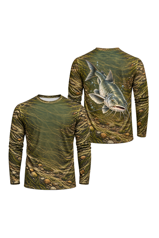 Performance Fishing Long Sleeve - Scratchboard Channel Cat - ULS384V image 1