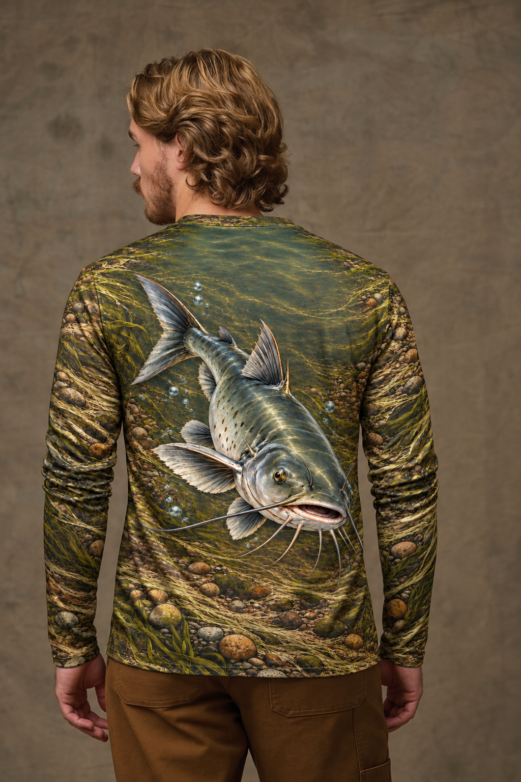 Performance Fishing Long Sleeve - Scratchboard Channel Cat - ULS384V image 2