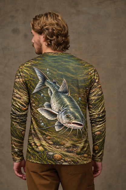 Performance Fishing Long Sleeve - Scratchboard Channel Cat - ULS384V image 2