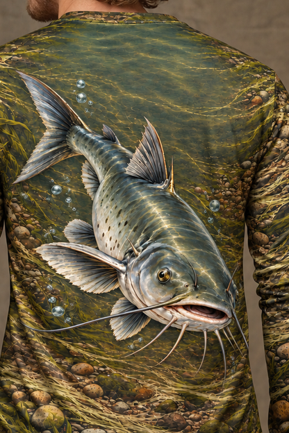 Performance Fishing Long Sleeve - Scratchboard Channel Cat - ULS384V image 4