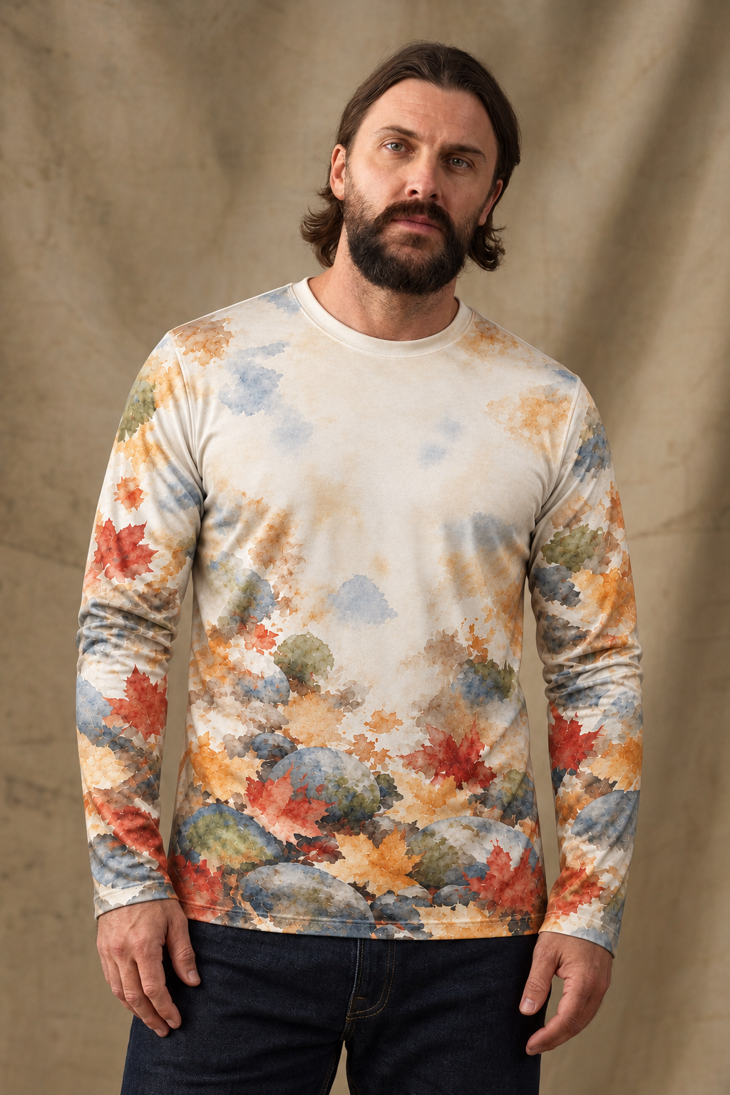 Performance Fishing Long Sleeve - Watercolor Brookie Run - ULS385V image 3