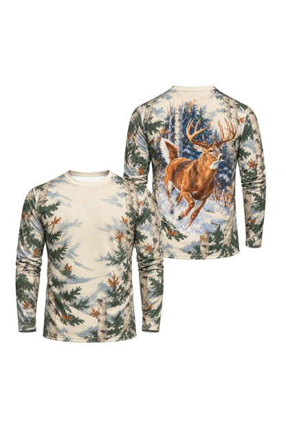 Performance Hunting Long Sleeve - 1930s Cover Whitetail - ULS386V image 1