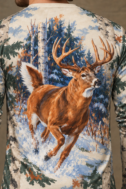 Performance Hunting Long Sleeve - 1930s Cover Whitetail - ULS386V image 4