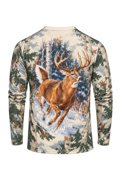 Performance Hunting Long Sleeve - 1930s Cover Whitetail - ULS386V image 5