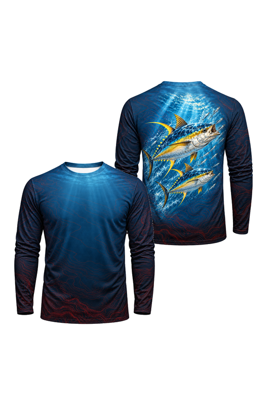 Performance Fishing Long Sleeve - Topo Deep Yellowfin - ULS393V image 1