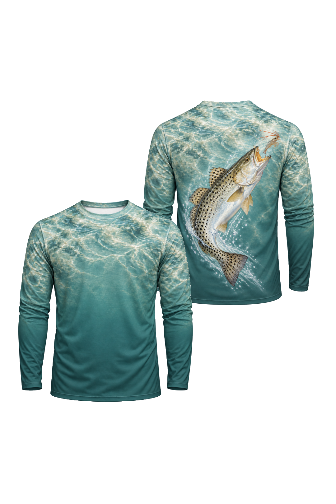 Performance Fishing Long Sleeve - Speckled Trout Flats Water - ULS395V image 1