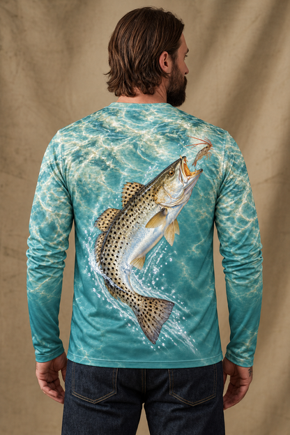 Performance Fishing Long Sleeve - Speckled Trout Flats Water - ULS395V image 2